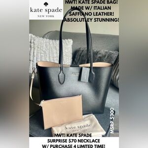 NWT! KATE SPADE BAG! BOUJEE!ITALIAN SAFFIANO LEATHER! LASTS FOR LIFE!